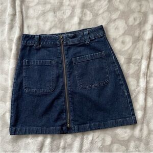 Madewell Denim Zip Mini Skirt Size 25